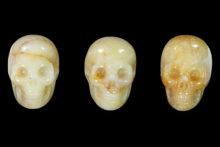 1.5" Polished Yellow Aventurine Crystal Skulls  - Photo 1